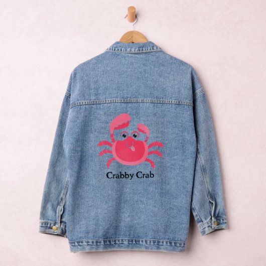 Crabby Crab Design Denim Jacket Jeansjacke (Hangar)