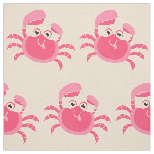 Crabby Crab Design Fabric Stoff (Muster)