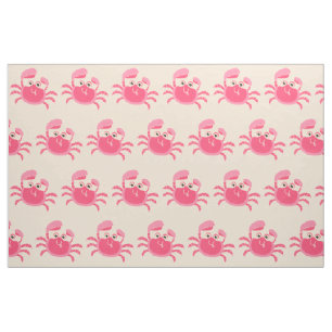 Crabby Crab Design Fabric Stoff