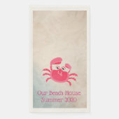 Crabby Crab Design Guest Towel Serviette (Vorderseite)