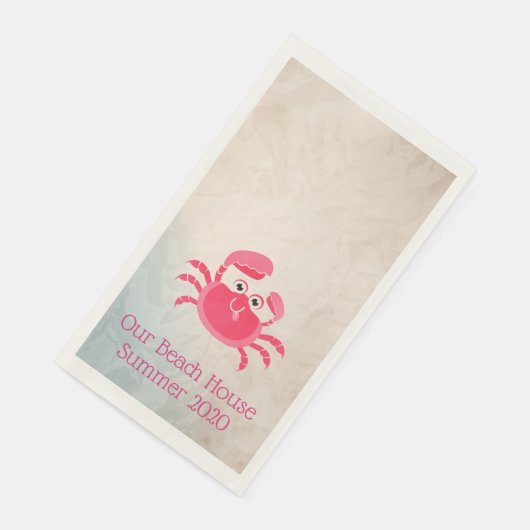 Crabby Crab Design Guest Towel Serviette (Ecke)