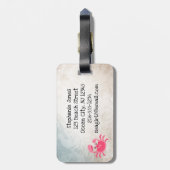 Crabby Crab Design Luggage Tags Gepäckanhänger (Rückseite vertikal)