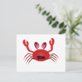 Crabby Crab Postkarte (Stehend Vorderseite)