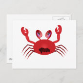 Crabby Crab Postkarte (Vorne/Hinten)