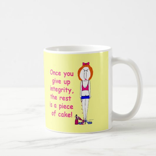 Crabby, cranky Redheadmädchen mit der Wein-Tasse! Kaffeetasse (Rechts)