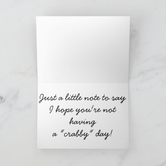 Crabby Day Karte (Innenseite)