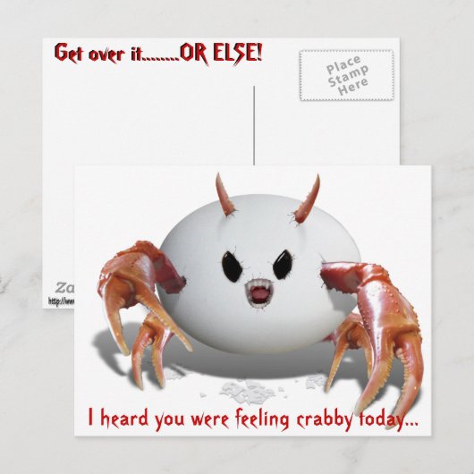 Crabby Egg Postkarte (Vorne/Hinten)