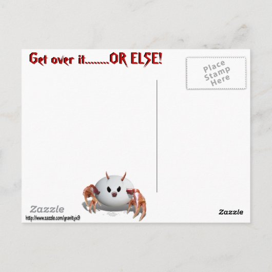 Crabby Egg Postkarte (Rückseite)