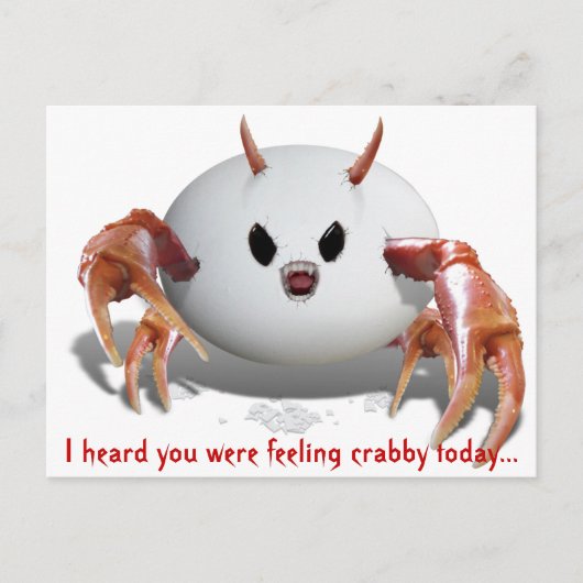 Crabby Egg Postkarte (Vorderseite)
