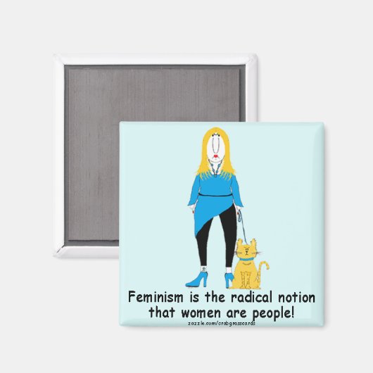 Crabby Feminism Magnet (Vorderseite/Rückseite)