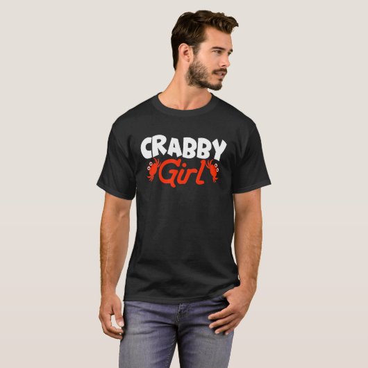 Crabby Girl Crab Hummer Crabs Crabbing Crayfish T-Shirt (Vorne ganz)
