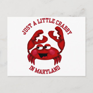 Crabby in Maryland Postkarte