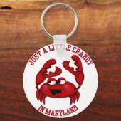 Crabby in Maryland Schlüsselanhänger (Vorderseite)