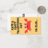 Crabby Mini Valentine Mitteilungskarte (Vorderseite/Rückseite Beispiel)