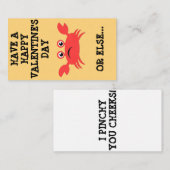Crabby Mini Valentine Mitteilungskarte (Vorne/Hinten)