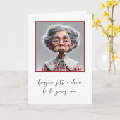 Crabby Old Lady für den Alten Spaß Karte (Gelbe Blume)