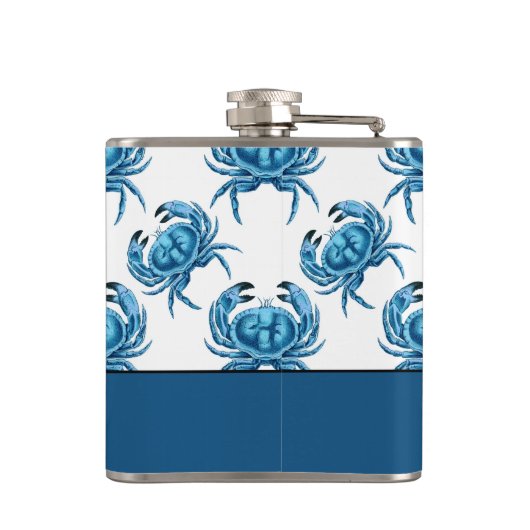 Crabby Old Salt Mariner auf See Flachmann (Rückseite)