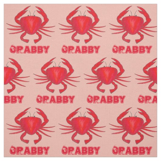 Crabby Red Pink Maryland Baltimore Crab Beach MD Stoff (Muster)