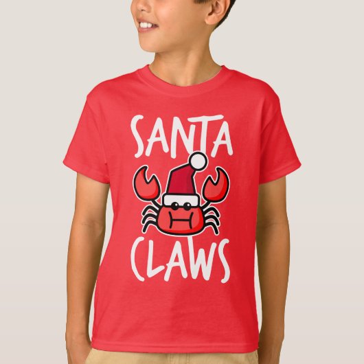 Crabby Santa Claws Weihnachtskids T-Shirt (Vorderseite)