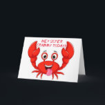CRABBY "SISTER" SPASS FÜR IHRE GEBURTSKARTE KARTE<br><div class="desc">LASS IHR WISSEN,  DASS SIE EIN GROSSES GEFÜHL AN SPASS AM "IHREN GEBURTSTAG" HABEN (NACHDEM SIE HEUTE ALTER WIRD,  DANKE,  DASS SIE VON 1 MEINER 8 GESCHÄFTE GESCHAFFEN HABEN!!!</div>