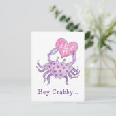 Crabby Valentine Postkarte (Stehend Vorderseite)