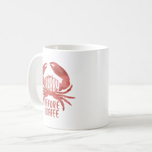 Crabby vor Coffee Craps Tasse (Vorderseite Links)