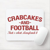 Crabcakes und Fußball Mousepad (Mit Mouse)