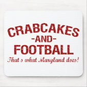Crabcakes und Fußball Mousepad (Vorne)