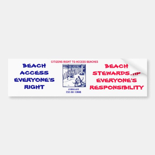 crabclassiclogo, crabnj.org732-361 KRABBE, STRAND… Autoaufkleber (Vorne)