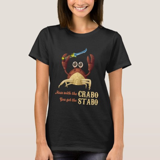 Crabo Stabo die Krabbe mit einem Messer-Shirt T-Shirt (Vorderseite)