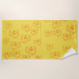 Crabs Child Art Beach Handtuch