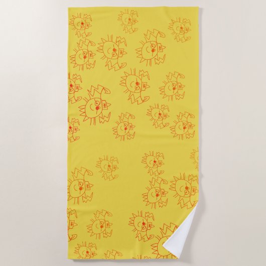 Crabs Child Art Beach Handtuch (Vorderseite)