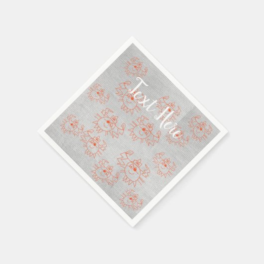 Crabs Custom Paper Napkins Serviette (Ecke)