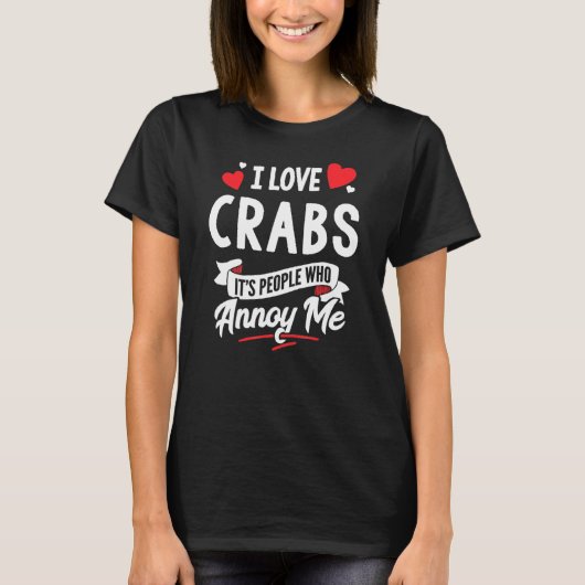 Crabs Design I Liebe Crabs T-Shirt (Vorderseite)