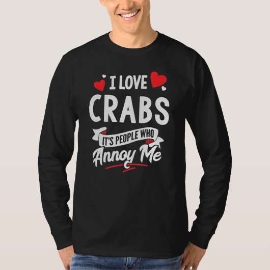 Crabs Design - I Liebe Crabs T-Shirt (Vorderseite)