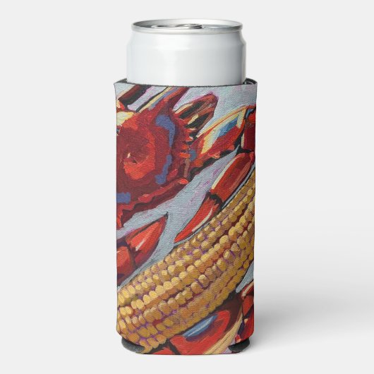 Crabs 'n Corn Coozie Selters Dosenkühler (Seltzer Rückseite)
