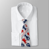 Crabs n Lobsters Light Gray Diagonal Print Tie Krawatte (Gebunden)