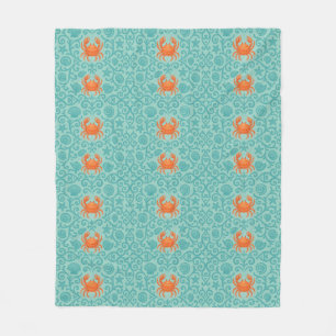 Crabs Ornamental Symphony Fleecedecke