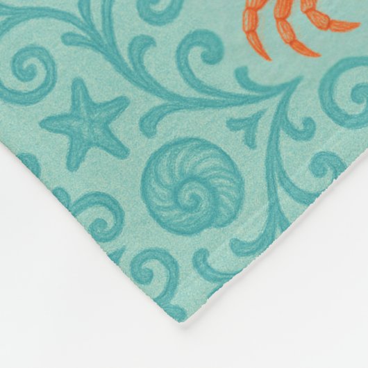 Crabs Ornamental Symphony Fleecedecke (Ecke)