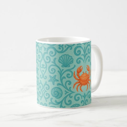 Crabs Ornamental Symphony Kaffeetasse (VorderseiteRechts)