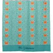 Crabs Ornamental Symphony Personalisiert Duschvorhang (Vorderseite)