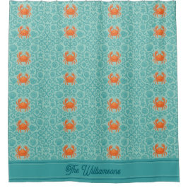 Crabs Ornamental Symphony Personalisiert Duschvorhang