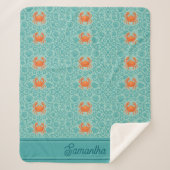 Crabs Ornamental Symphony Personalisiert Sherpadecke (Vorderseite)