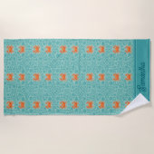 Crabs Ornamental Symphony Personalisiert Strandtuch (Vorderseite)