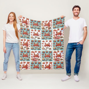 Crabs Pattern Fleecedecke