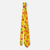 Crabs Patternx4 B Yellow BG Krawatte (Rückseite)