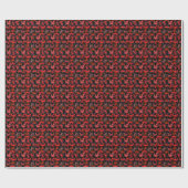 Crabs Patternx4 Black BG Geschenkpapier (Flach)