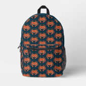 Crabs Seaside Pattern Bedruckter Rucksack (Vorderseite)