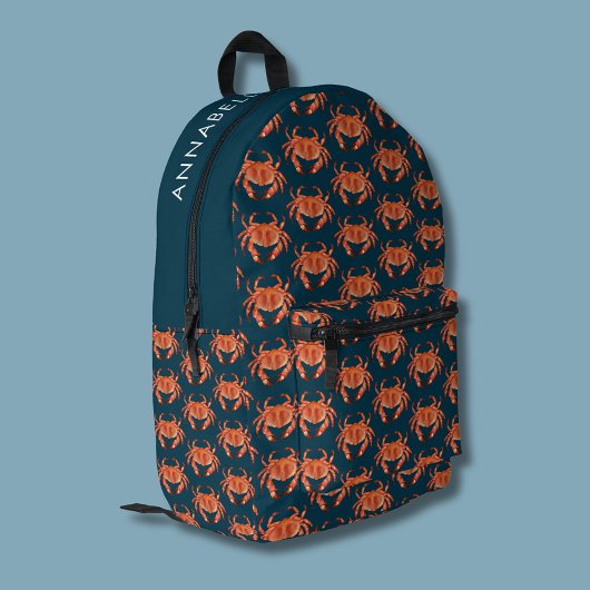 Crabs Seaside Pattern Bedruckter Rucksack