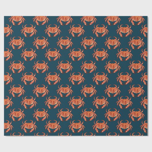 Crabs Seaside Pattern Geschenkpapier (Flach)